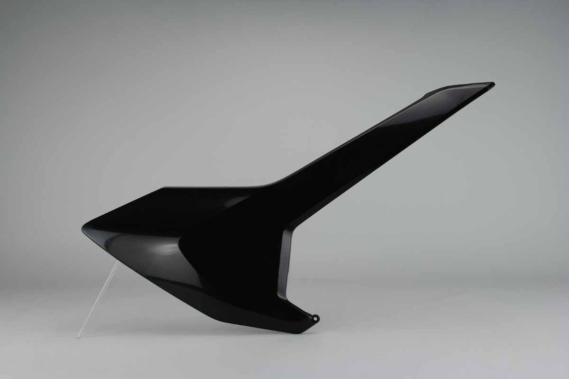 Right Side Acerbis Black Side Number Plates replacement plastics for 16-19 Husqvarna FC, FE, FS, FX, TC, TE, TX dirt bikes.