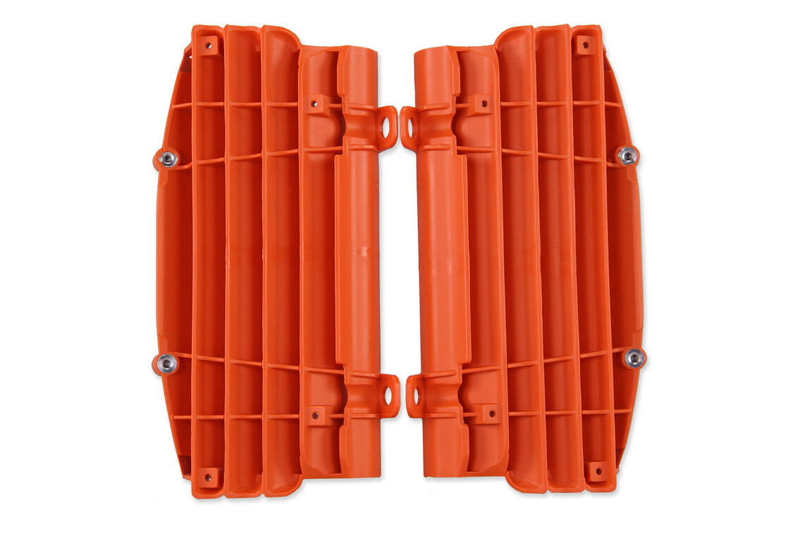 Polisport Orange Radiator Louvers for Husqvarna: FC250 (2016-2018), FC350 (2016-2018), FC450 (2016-2018), FE250 (2017-2019), FE350 (2017-2019), FE350s (2018), FE450 (2019), FE501 (2017-2019), FS450 (2016-2018), FX350 (2017-2018), FX450 (2017-2018), TC125 (2016-2018), TC250 (20...and more