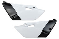UFO White / Black Side Number Plates for Yamaha: YZ85 (2015-2021)