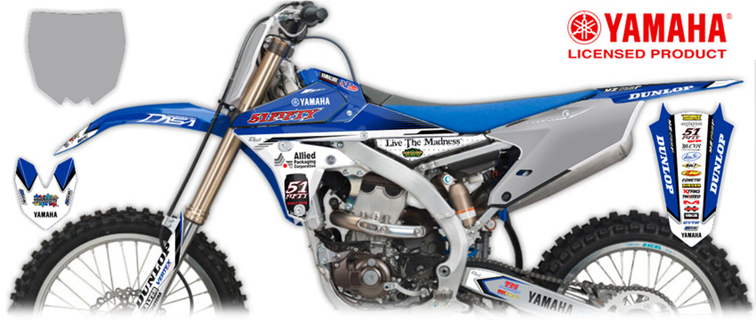 MX Graphics Dirt Bike Decals Yamaha 51 Fifty Energy Full Kit