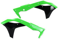 Polisport Green / Black Radiator Shroud Set for Kawasaki: KX250F (2017-2020)