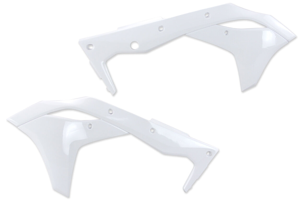Polisport White Radiator Shroud Set for Kawasaki: KX250F (2017-2020)
