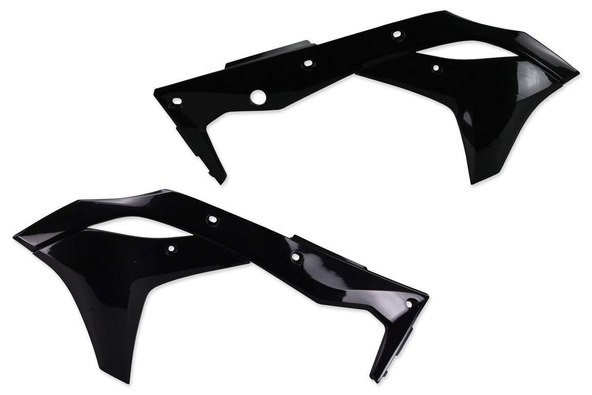 Polisport Black Radiator Shroud Set for Kawasaki: KX250F (2017-2020)