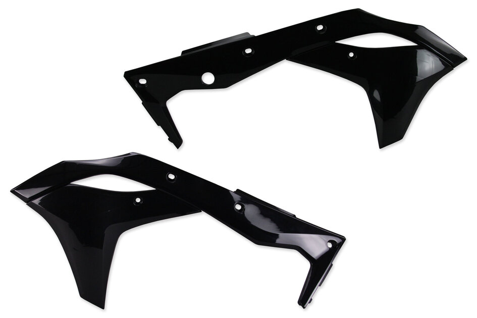 Custom Knight Rider Radiator Shroud Polisport Black Radiator Shroud Set 17-20 KX250F