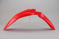 Polisport Red Front Fender replacement plastics for 17-26 Honda CRF250, CRF450 dirt bikes 360 view