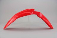 UFO Red Front Fender replacement plastics for 17-27 Honda CRF250, CRF450 dirt bikes 360 view