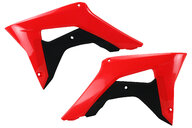 UFO Red / Black Radiator Shroud Set for Honda: CRF250R (2018-2021), CRF450R (2017-2020), CRF450R-S (2022)