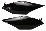 UFO Black Side Number Plates for Honda: CRF250R (2018-2021), CRF250RX (2019-2021), CRF450R (2017-2020), CRF450R-S (2022), CRF450RX (2017-2020)