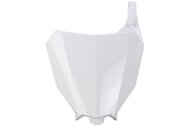 Polisport White Front Number Plate for Honda: CRF250R (2018-2021), CRF250RX (2019-2021), CRF450R (2017-2020), CRF450R-S (2022), CRF450RX (2017-2020)