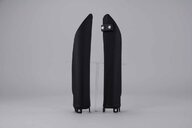 Polisport Black Lower Fork Guards replacement plastics for 13-18 Beta RR dirt bikes 360 view