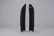 Polisport Black Lower Fork Guards replacement plastics for 13-27 Beta RR, 200 Xtrainer, 250 Xtrainer, RX dirt bikes 360 view
