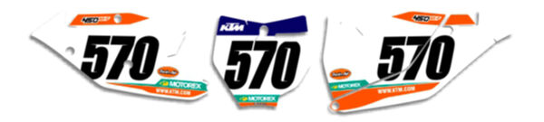 MX Graphics Dirt Bike DeCals KTM Factory Series 5 Number Plates