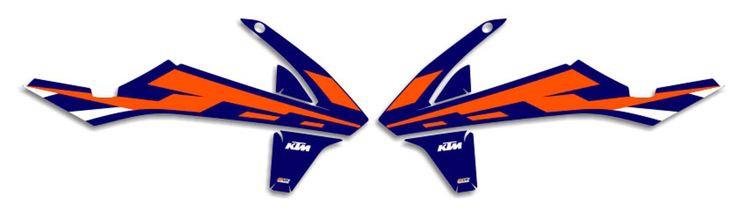 MX Graphics Dirt Bike DeCals KTM Factory Series 6 Ready Made Radiator Kits