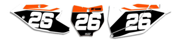 MX Graphics Dirt Bike DeCals KTM Factory Series 7 Number Plates