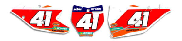 MX Graphics Dirt Bike DeCals KTM Factory Series 8 Number Plates