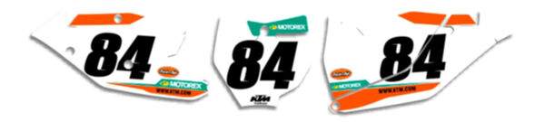 MX Graphics Dirt Bike DeCals KTM Factory Series 9 Number Plates