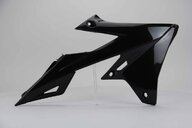 Right Side Polisport Black Radiator Shroud Set replacement plastics for 18-26 Suzuki RMZ250, RMZ450 dirt bikes.