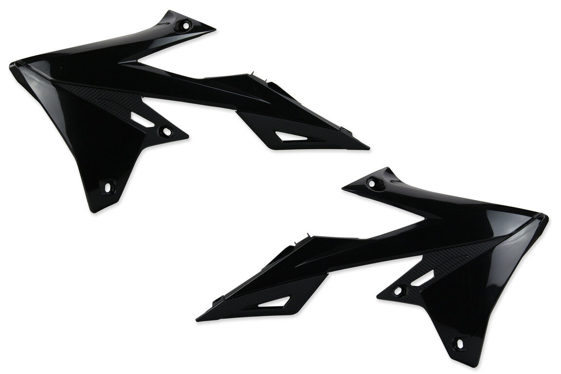 Polisport Black Radiator Shroud Set for Suzuki: RMZ250 (2019-2026), RMZ450 (2018-2026)