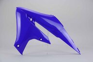 Left Side UFO Blue Radiator Shroud Set replacement plastics for 18-24 Yamaha WRF, YZ250F, YZ250FX, YZ450F, YZ450FX dirt bikes.