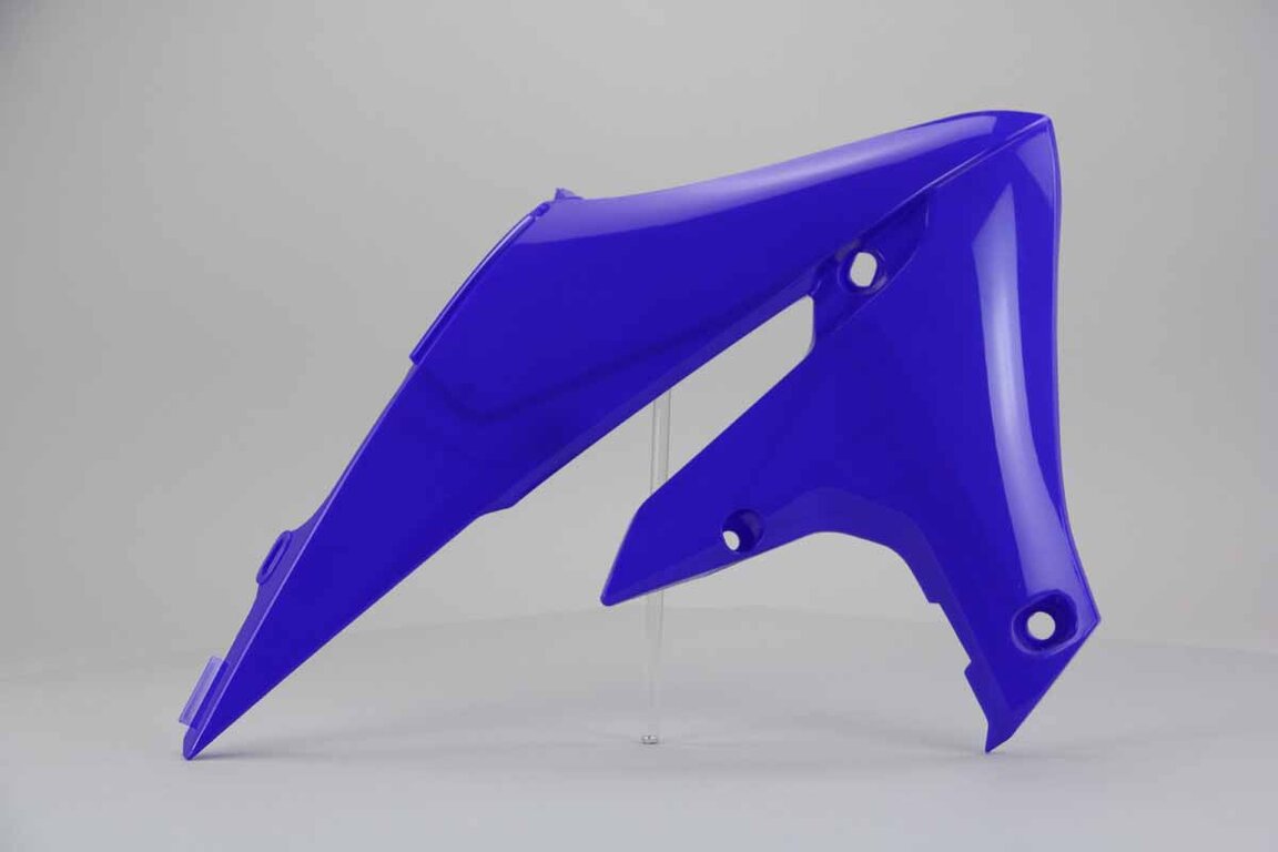 Right Side UFO Blue Radiator Shroud Set replacement plastics for 18-24 Yamaha WRF, YZ250F, YZ250FX, YZ450F, YZ450FX dirt bikes.