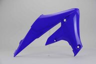 Right Side UFO Blue Radiator Shroud Set replacement plastics for 18-24 Yamaha WRF, YZ250F, YZ250FX, YZ450F, YZ450FX dirt bikes.