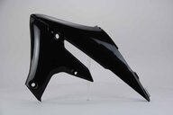 Left Side Polisport Black Radiator Shroud Set replacement plastics for 18-24 Yamaha WRF, YZ250F, YZ250FX, YZ450F, YZ450FX dirt bikes.