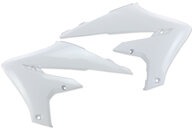 UFO White Radiator Shroud Set for Yamaha: WR250F (2020-2024), WR450F (2019-2023), YZ250F (2019-2023), YZ250FX (2020-2024), YZ450F (2018-2022), YZ450FX (2019-2023)