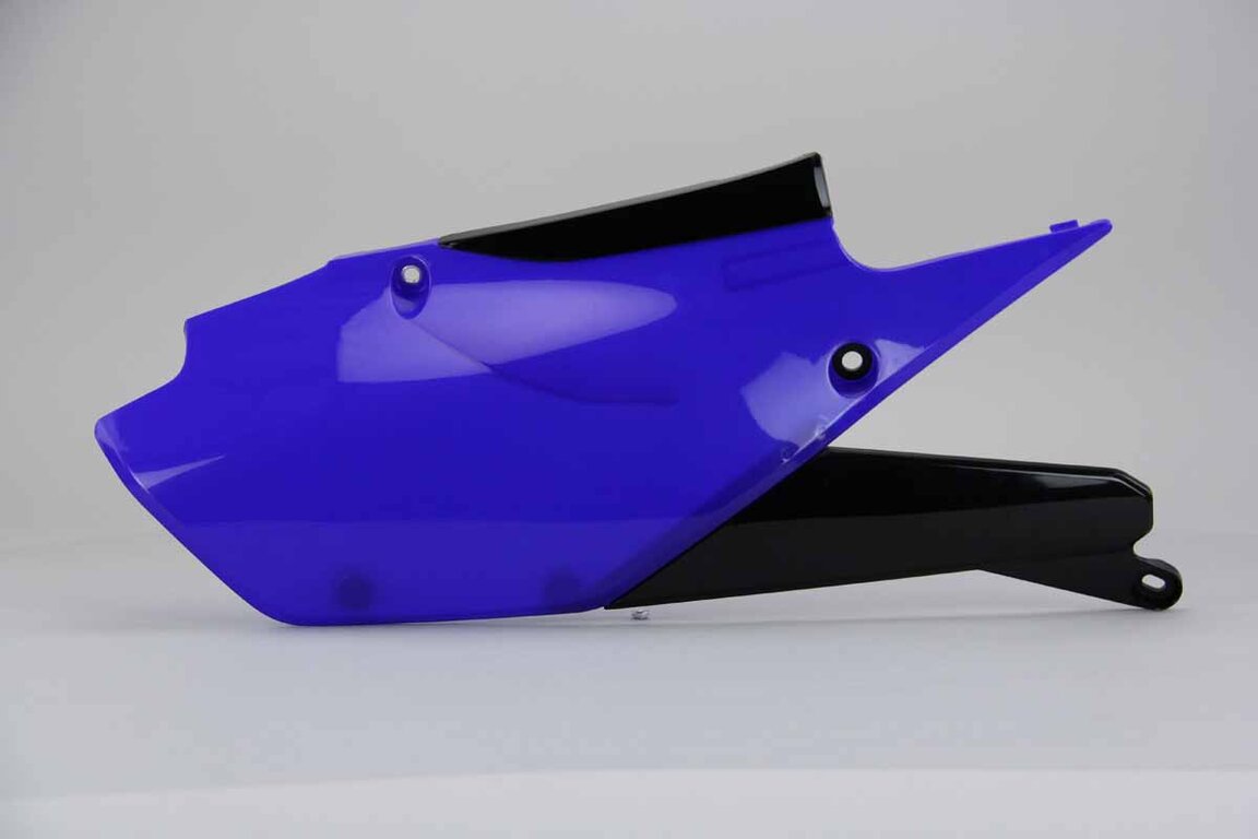 Right Side UFO Blue Side Number Plates replacement plastics for 18-24 Yamaha WRF, YZ250F, YZ250FX, YZ450F, YZ450FX dirt bikes.