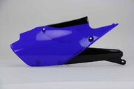 Right Side UFO Blue Side Number Plates replacement plastics for 18-24 Yamaha WRF, YZ250F, YZ250FX, YZ450F, YZ450FX dirt bikes.