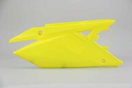 Right Side Acerbis Yellow Side Number Plates replacement plastics for 18-26 Suzuki RMZ250, RMZ450 dirt bikes.