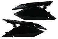 Polisport Black Side Number Plates for Suzuki: RMZ250 (2019-2026), RMZ450 (2018-2026)