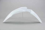 Polisport White Front Fender replacement plastics for 17-26 Honda CRF250, CRF450 dirt bikes 360 view
