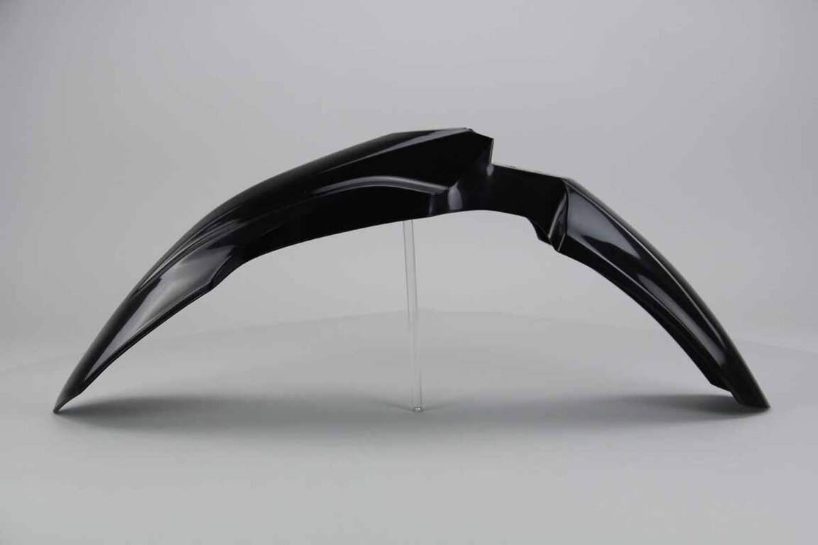 UFO Black Front Fender replacement plastics for 17-27 Honda CRF250, CRF450 dirt bikes 360 view