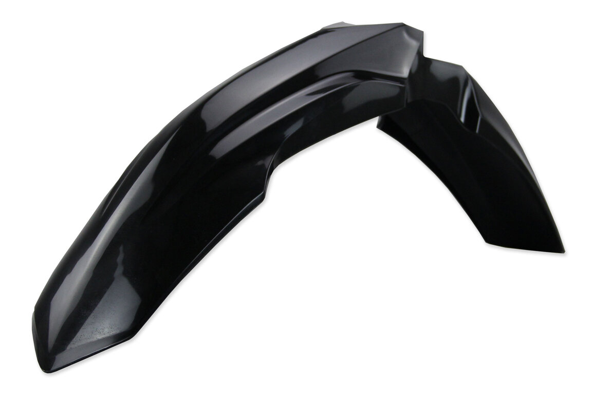 UFO Black Front Fender for Honda: CRF250R (2018-2021), CRF250RX (2019-2021), CRF450L (2019-2020), CRF450R (2017-2020), CRF450RL (2021-2026), CRF450R-S (2022), CRF450RX (2017-2020)