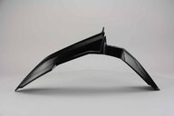 Polisport Black Front Fender replacement plastics for 18-26 Suzuki RMZ250, RMZ450 dirt bikes 360 view