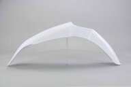 Polisport White Front Fender replacement plastics for 02-26 Yamaha WRF, YZ125, YZ250, YZ250F, YZ250FX, YZ450F, YZ450FX dirt bikes 360 view