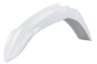 UFO White Front Fender for Yamaha: WR250F (2020-2024), YZ125 (2002-2026), YZ125X (2023-2026), YZ250 (2002-2026), YZ250F (2019-2023), YZ250FX (2020-2024), YZ250X (2023-2026), YZ450F (2018-2022), YZ450FX (2019-2023)