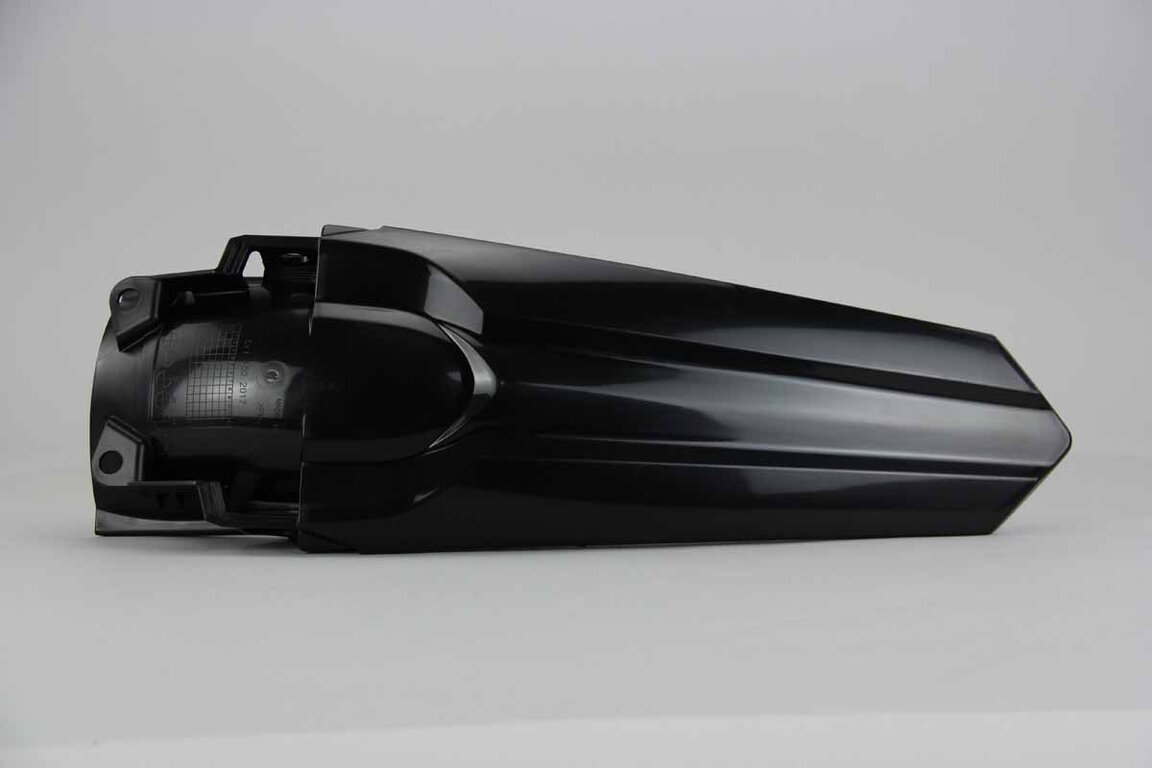 UFO Black Rear Fender replacement plastics for 17-22 Honda CRF250, CRF450 dirt bikes 360 view