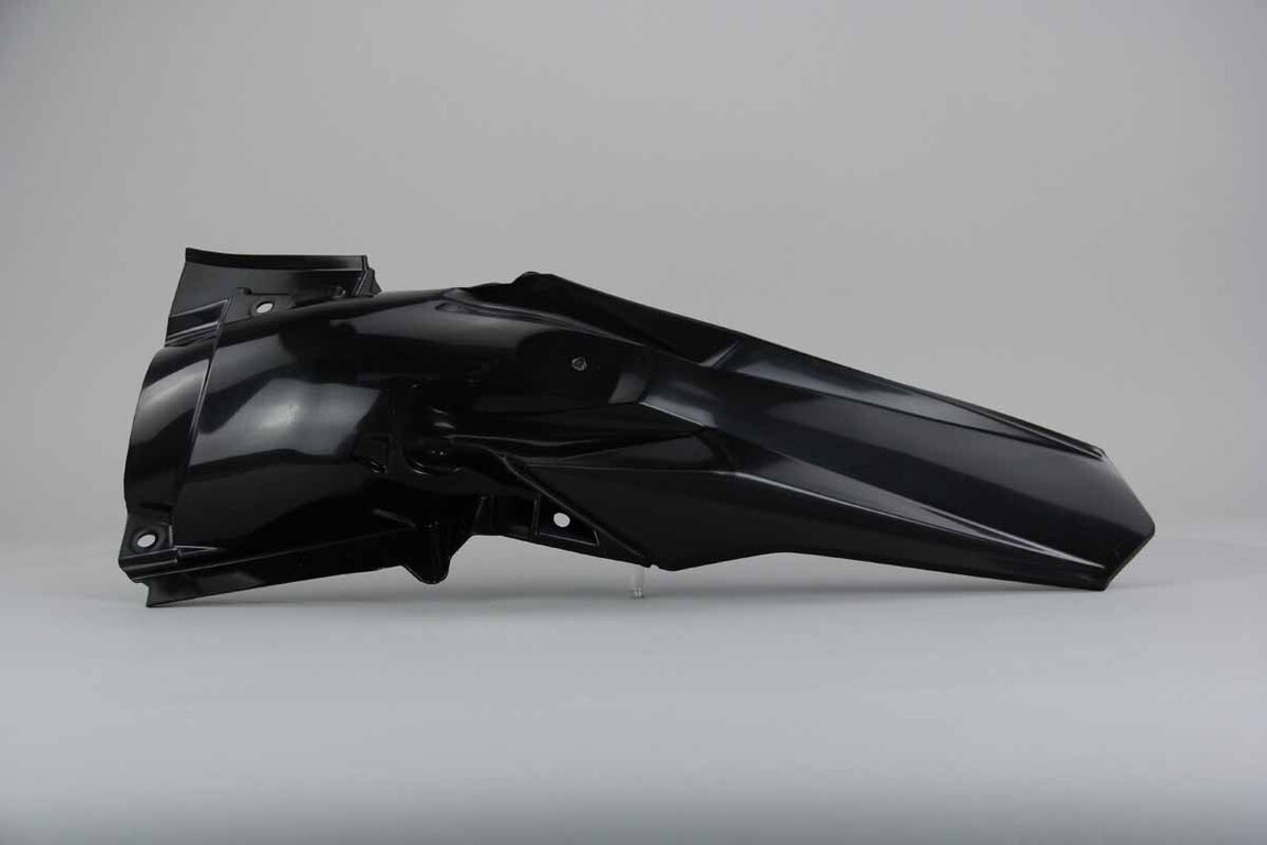 Polisport Black Rear Fender replacement plastics for 18-26 Suzuki RMZ250, RMZ450 dirt bikes 360 view