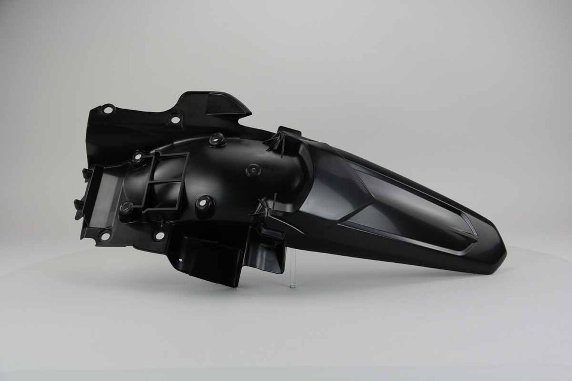 Polisport Black Rear Fender replacement plastics for 18-24 Yamaha YZ250F, YZ250FX, YZ450F, YZ450FX dirt bikes 360 view