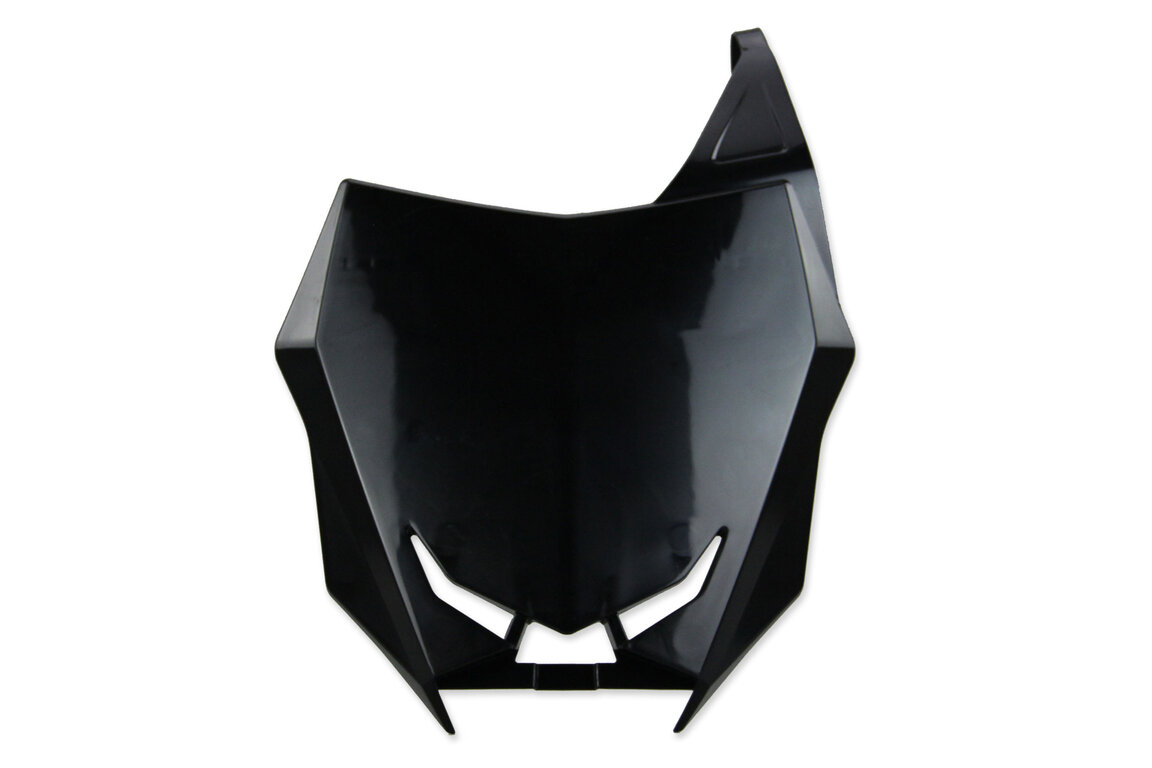 Polisport Black Front Number Plate for Suzuki: RMZ250 (2019-2026), RMZ450 (2018-2026)