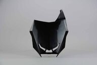 Polisport Black Front Number Plate replacement plastics for 18-26 Suzuki RMZ250, RMZ450 dirt bikes 360 view