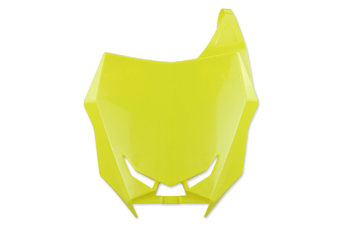 Polisport Yellow Front Number Plate for Suzuki: RMZ250 (2019-2026), RMZ450 (2018-2026)