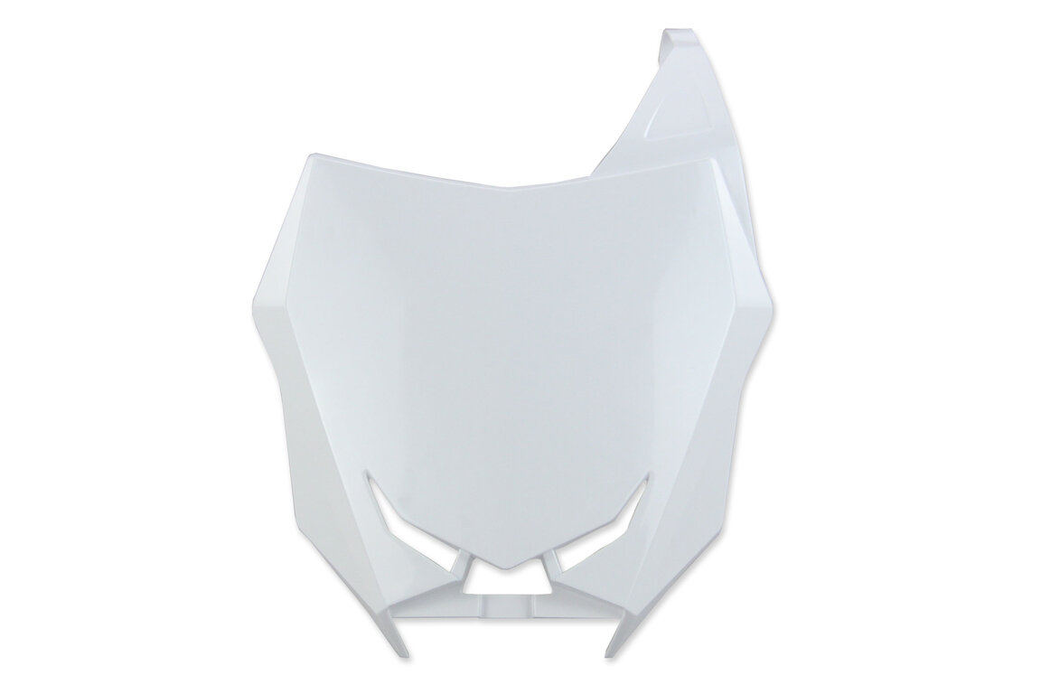 Polisport White Front Number Plate for Suzuki: RMZ250 (2019-2026), RMZ450 (2018-2026)