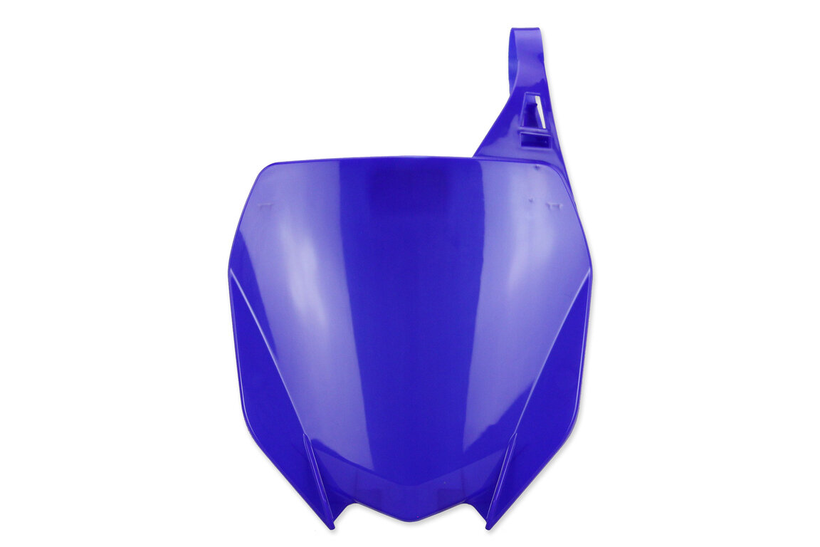 Polisport Blue Front Number Plate for Yamaha: YZ125 (2002-2027), YZ125X (2020-2027), YZ250 (2002-2027), YZ250F (2019-2023), YZ250FX (2020-2024), YZ250X (2016-2027), YZ450F (2018-2022), YZ450FX (2019-2023)