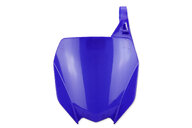 UFO Blue Front Number Plate for Yamaha: YZ125 (2002-2027), YZ125X (2020-2027), YZ250 (2002-2027), YZ250F (2019-2023), YZ250FX (2020-2024), YZ250X (2016-2027), YZ450F (2018-2022), YZ450FX (2019-2023)