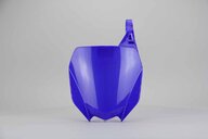 UFO Blue Front Number Plate replacement plastics for 02-26 Yamaha YZ125, YZ250, YZ250F, YZ250FX, YZ450F, YZ450FX dirt bikes 360 view