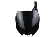 UFO Black Front Number Plate for Yamaha: YZ125 (2002-2026), YZ125X (2022-2026), YZ250 (2002-2026), YZ250F (2019-2023), YZ250FX (2020-2024), YZ250X (2022-2026), YZ450F (2018-2022), YZ450FX (2019-2023)