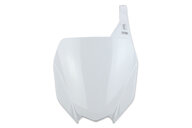 Polisport White Front Number Plate for Yamaha: YZ125 (2002-2027), YZ125X (2020-2027), YZ250 (2002-2027), YZ250F (2019-2023), YZ250FX (2020-2024), YZ250X (2016-2027), YZ450F (2018-2022), YZ450FX (2019-2023)