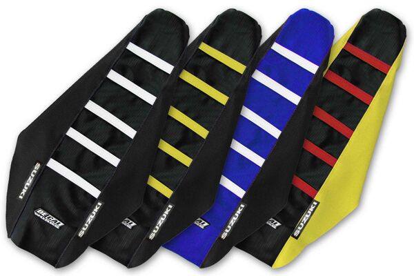 DeCal Works Gripper Ribbed Seat Covers for Suzuki: RMZ250 (2019-23) / RMZ450 (2018-23) | DeCal Works